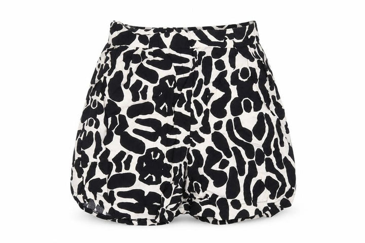 Nasty Gal Womens Black Geometric Viscose Basic Shorts Size 6 L3 in Regular Pull On