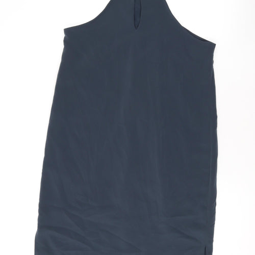 NEXT Womens Grey Polyester A-Line Size 12 Halter Button