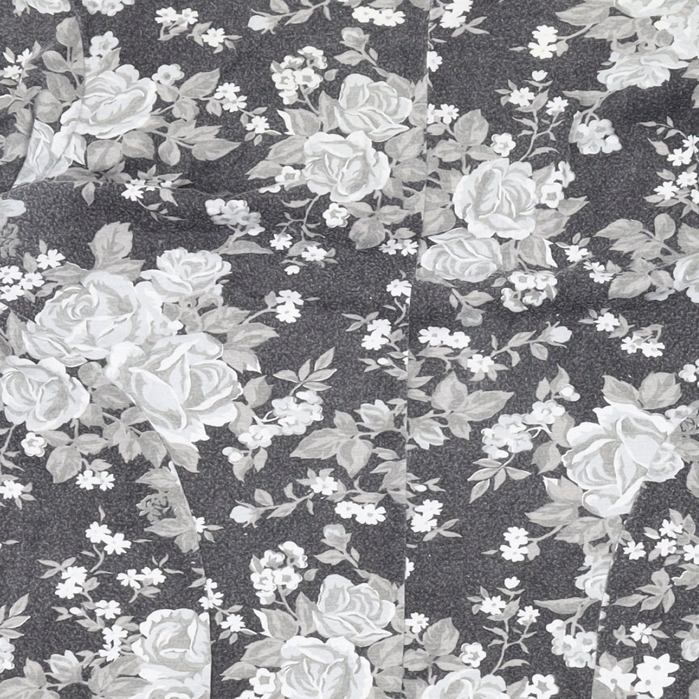 Store Twenty One Womens Green Floral Polyester A-Line Size 14 Scoop Neck Pullover