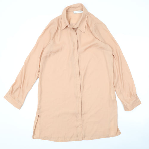 Paraphrase Womens Pink Polyester Basic Button-Up Size XS Collared