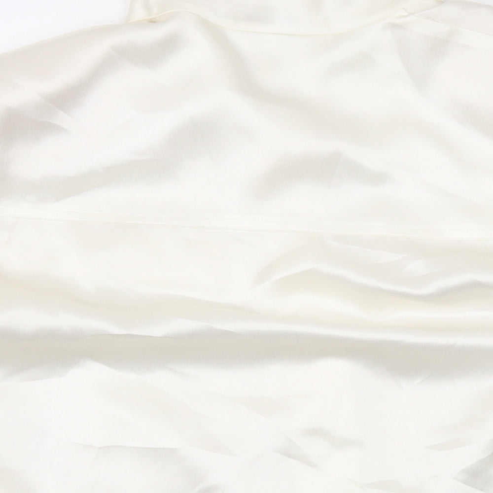 Planet Womens Ivory Polyester Basic Button-Up Size 12 Collared - `