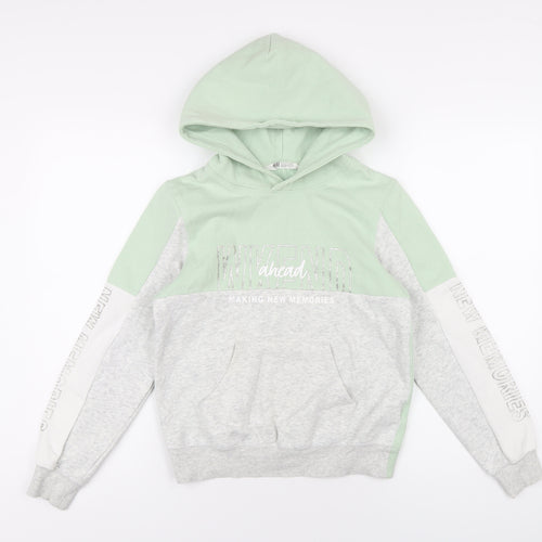 H&M Girls Multicoloured Cotton Pullover Hoodie Size 11-12 Years Pullover