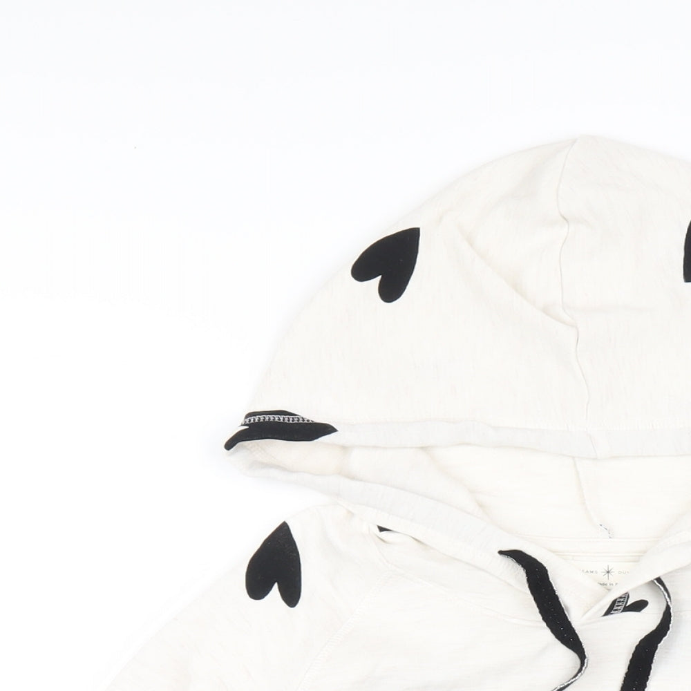 Marks and Spencer Womens Ivory Viscose Pullover Hoodie Size 16 Pullover