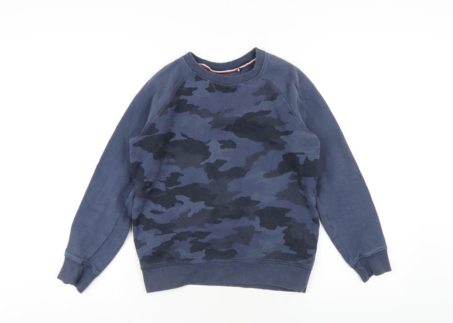 Fat Face Boys Blue Camouflage Cotton Pullover Sweatshirt Size 11-12 Years Pullover