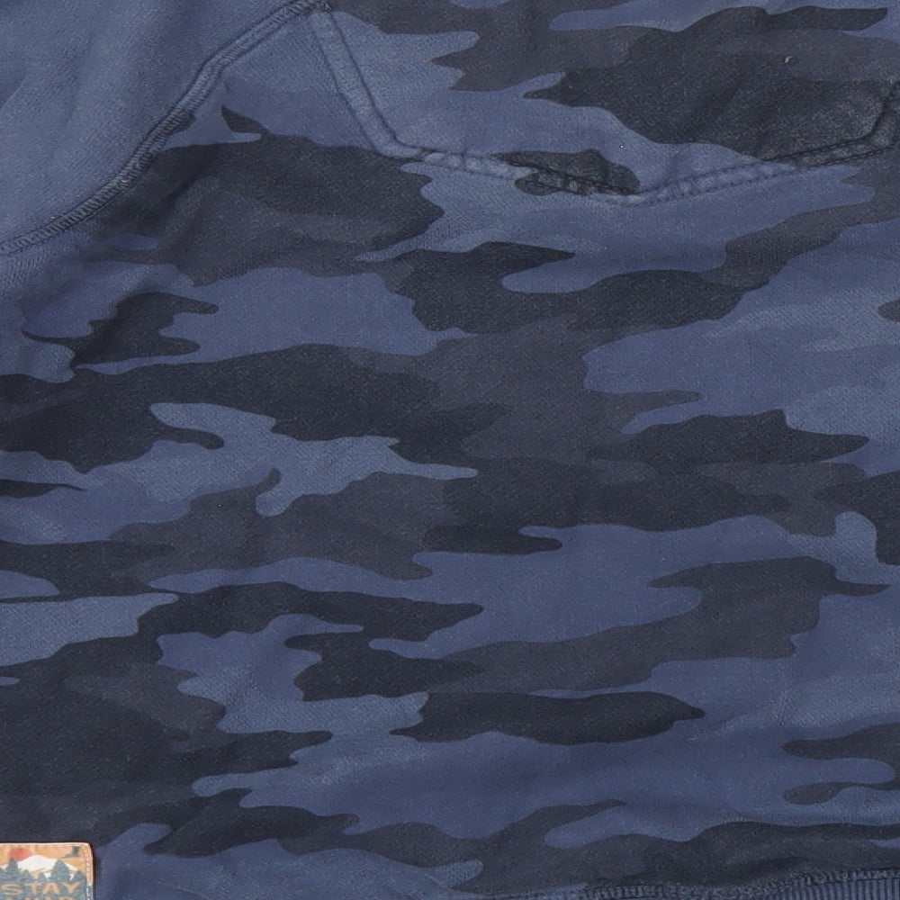 Fat Face Boys Blue Camouflage Cotton Pullover Sweatshirt Size 11-12 Years Pullover