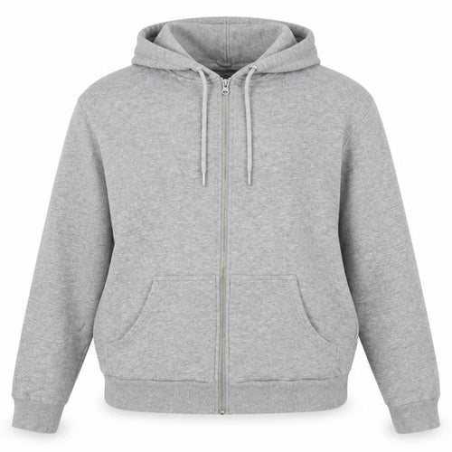 ASOS Womens Grey Cotton Full Zip Hoodie Size 10 Zip