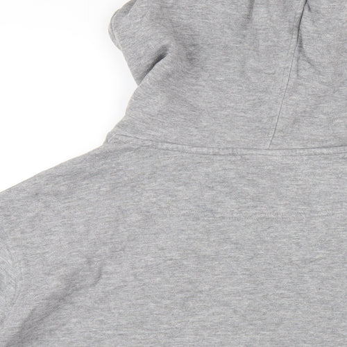 ASOS Womens Grey Cotton Full Zip Hoodie Size 10 Zip