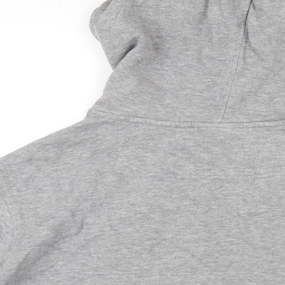 ASOS Womens Grey Cotton Full Zip Hoodie Size 10 Zip