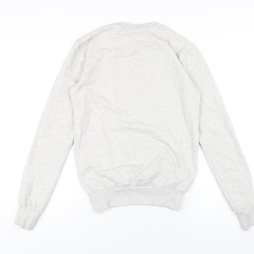 Disney Womens Grey Cotton Pullover Sweatshirt Size XS Pullover - Christmas Mickey Mouse