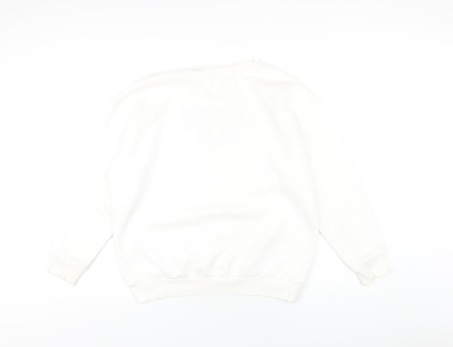 River Island Womens White Cotton Pullover Sweatshirt Size XS Pullover