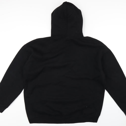 Zara Mens Black Cotton Pullover Hoodie Size S