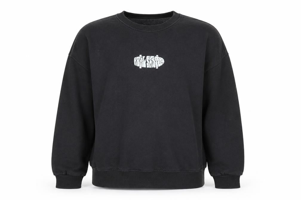 Front view of Zara girls’ grey cotton pullover sweatshirt, size 9-10, years pullover