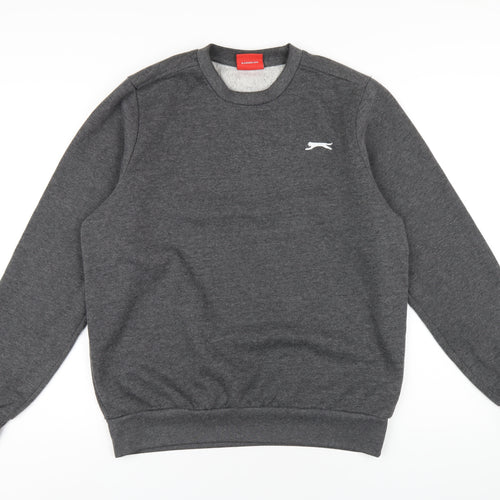 Slazenger Mens Grey Polyester Pullover Sweatshirt Size M
