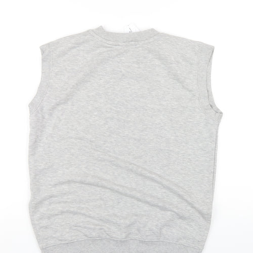 Topshop Womens Grey Polyester Pullover Sweatshirt Size XS Pullover