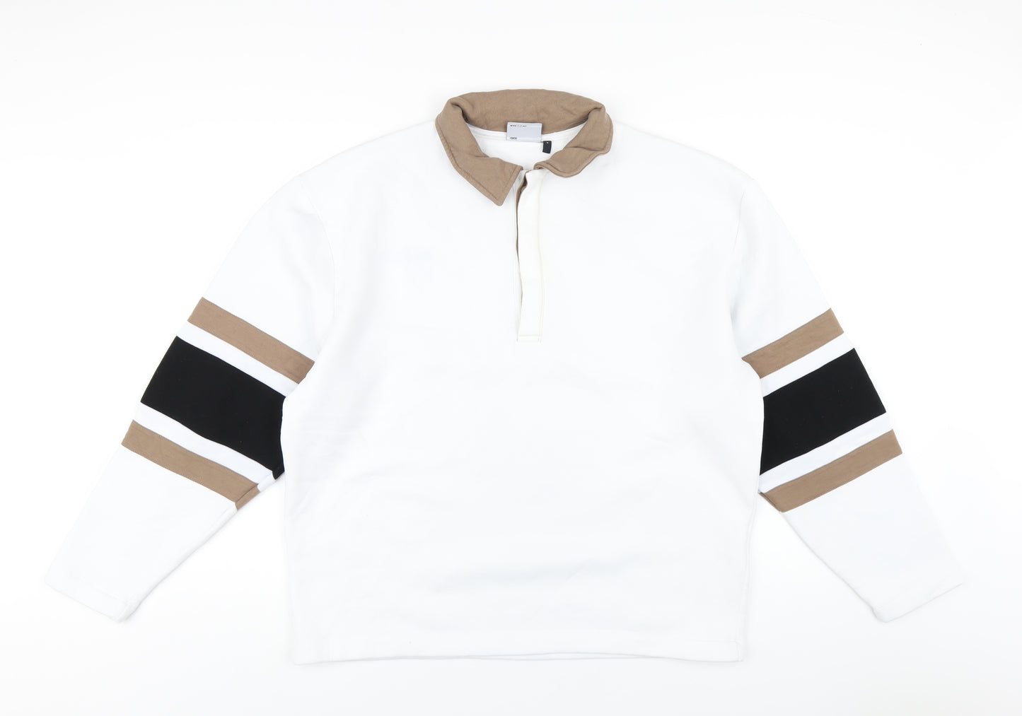 ASOS Mens White Cotton Pullover Sweatshirt Size S