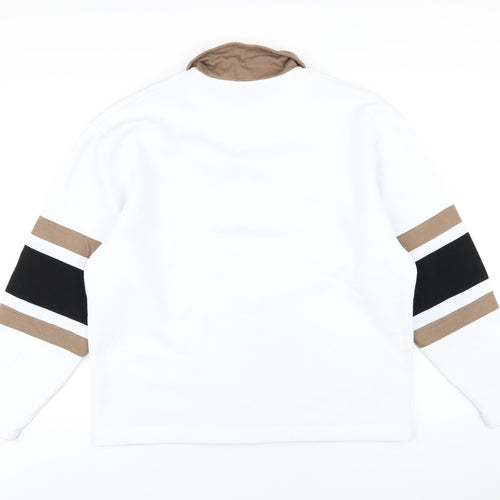 ASOS Mens White Cotton Pullover Sweatshirt Size S