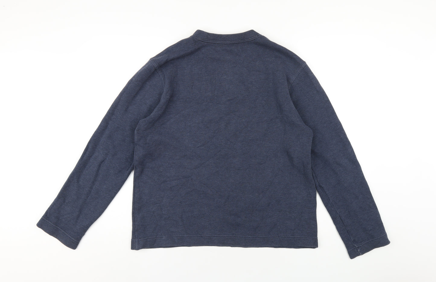 Gap Mens Blue Crew Neck Cotton Pullover Jumper Size M Long Sleeve