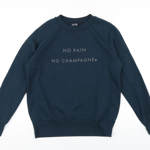 Sweaty Betty Womens Blue Cotton Pullover Sweatshirt Size XS Pullover
