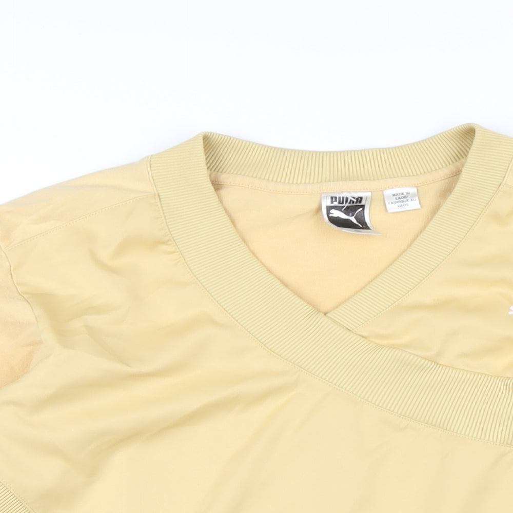 PUMA Womens Beige Polyester Pullover Sweatshirt Size XS Pullover