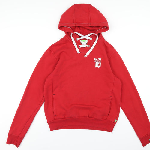 Gio-Goi Womens Red Cotton Pullover Hoodie Size M Pullover