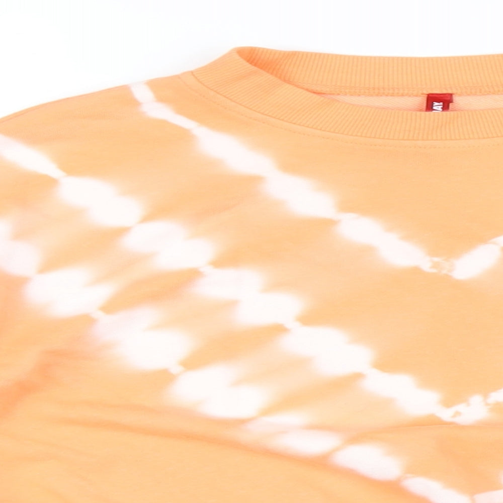 UNIONBAY Womens Orange Cotton Pullover Sweatshirt Size XS Pullover - Tie Dye