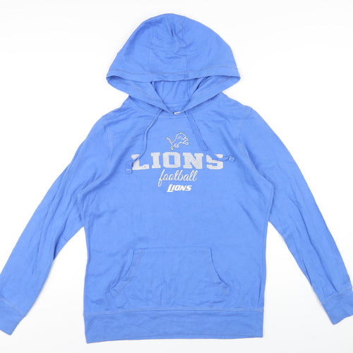 NFL Womens Blue Cotton Pullover Hoodie Size M Pullover - Lions Football