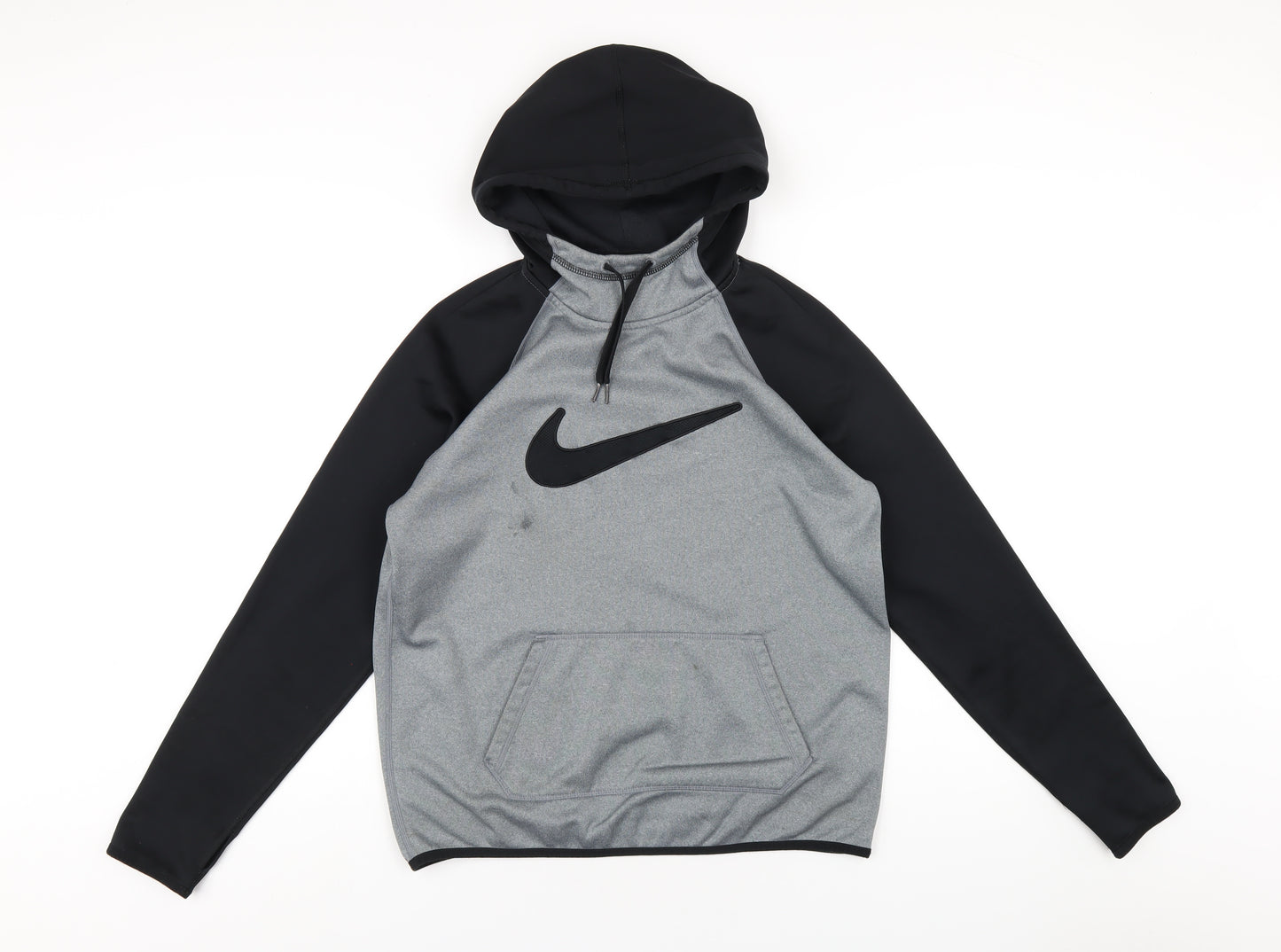 Nike Mens Grey Polyester Pullover Hoodie Size M