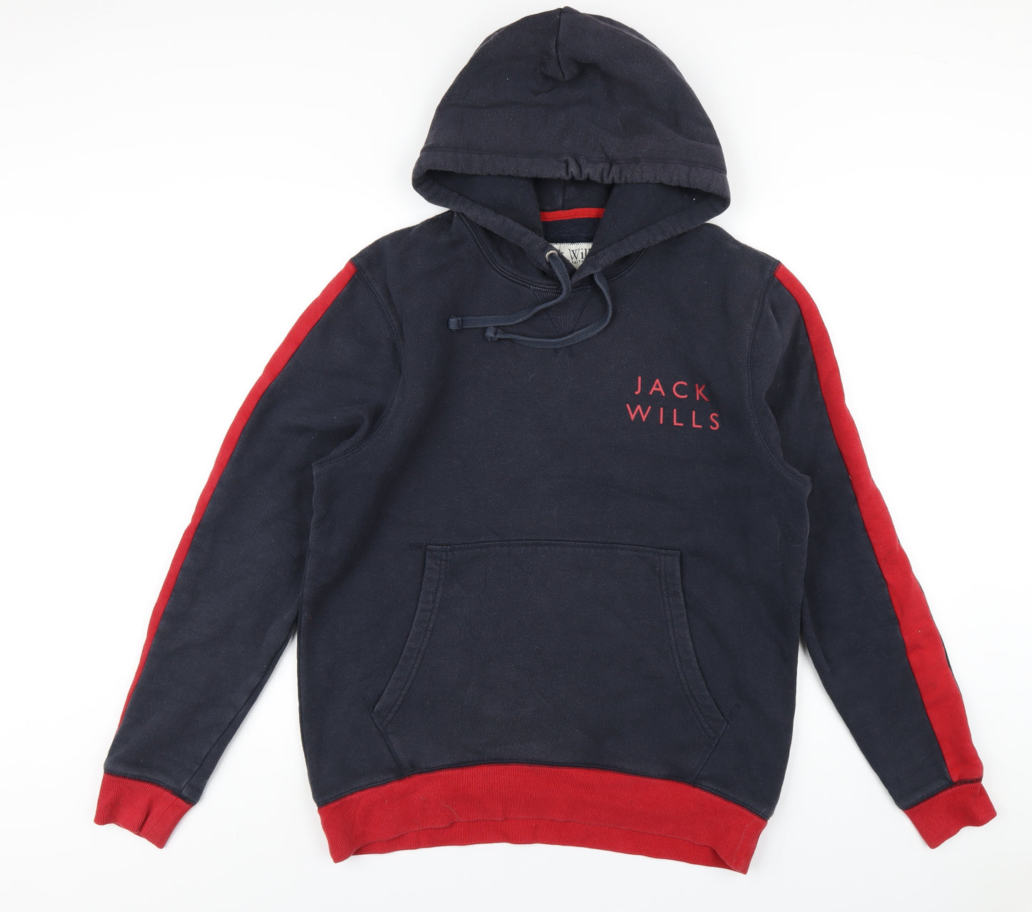 Jack Wills Mens Blue Cotton Pullover Hoodie Size M