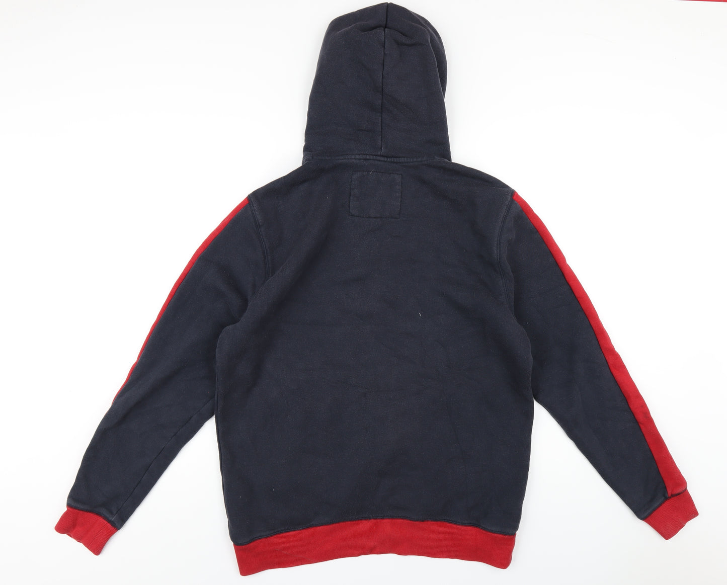 Jack Wills Mens Blue Cotton Pullover Hoodie Size M