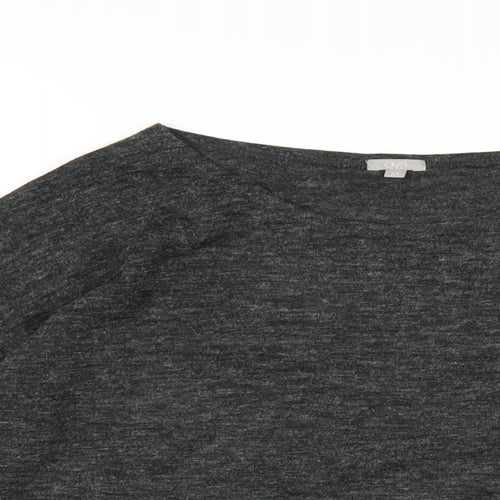 OVS Womens Grey Polyester Basic T-Shirt Size M Round Neck - Lace Trim