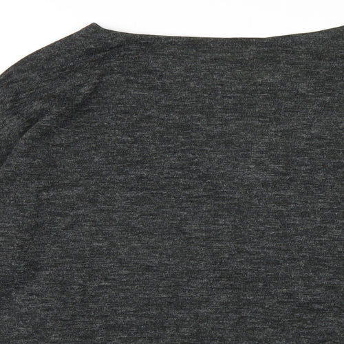 OVS Womens Grey Polyester Basic T-Shirt Size M Round Neck - Lace Trim
