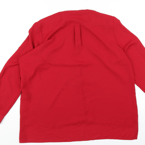 Autograph Womens Red Polyester Basic T-Shirt Size 18 Round Neck