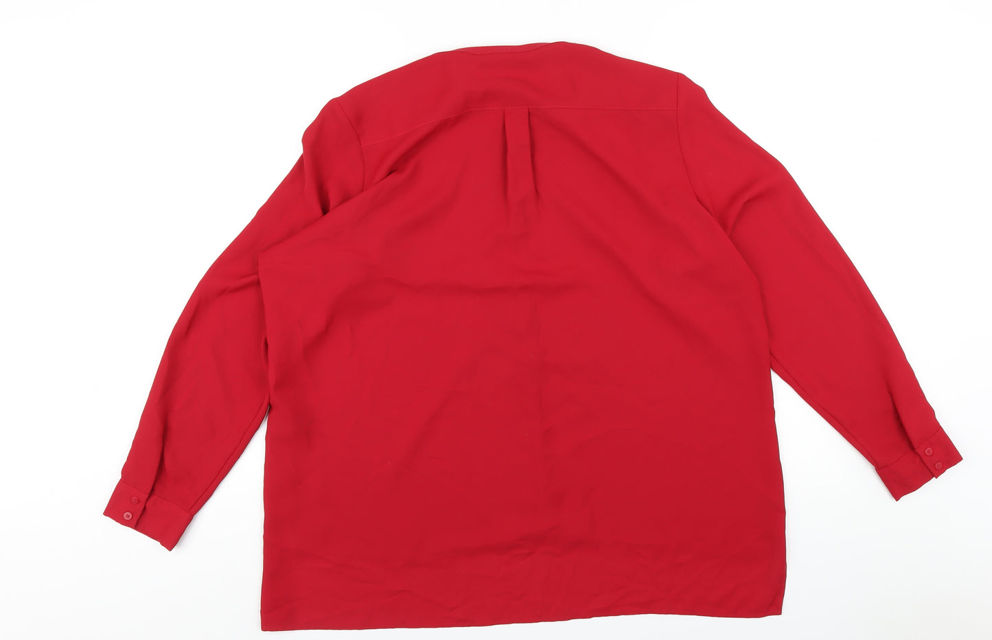 Autograph Womens Red Polyester Basic T-Shirt Size 18 Round Neck