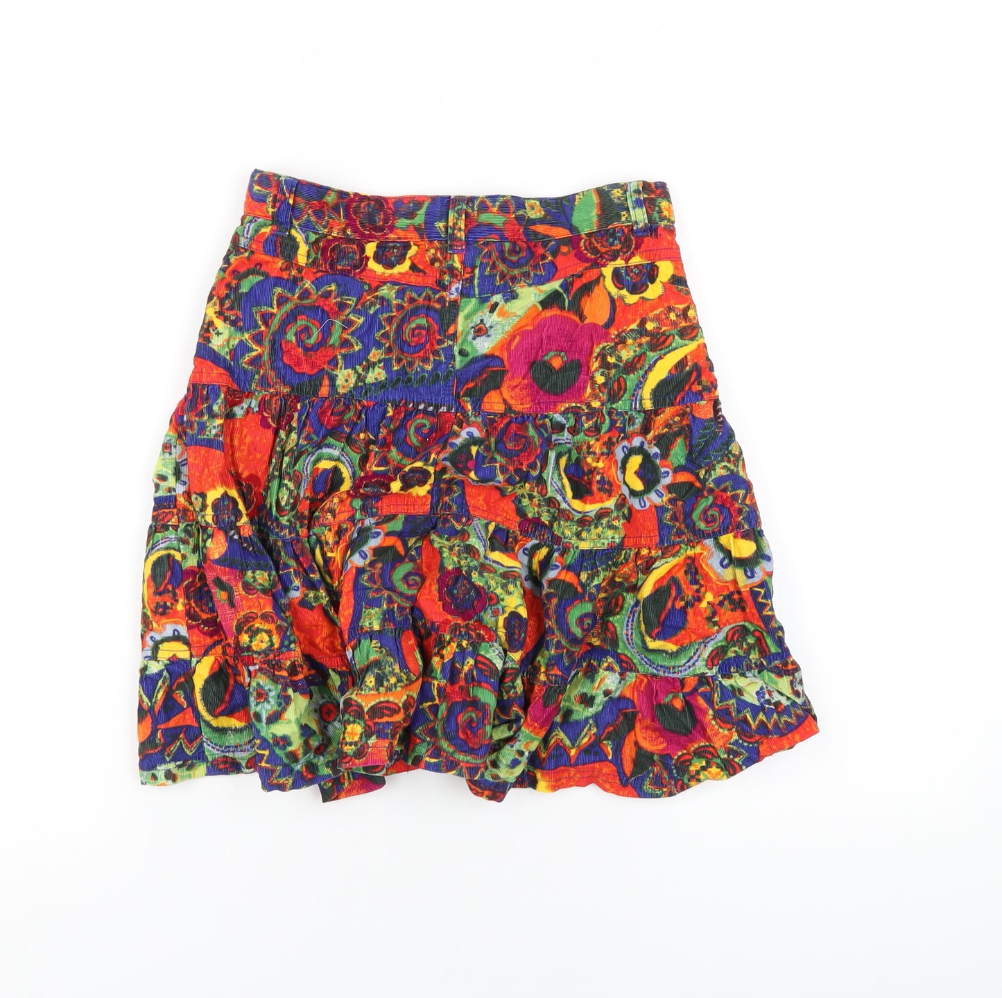 The Children's Place Girls Multicoloured Geometric Cotton A-Line Skirt Size 12 Years Regular Zip