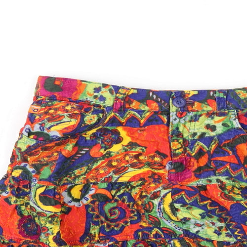 The Children's Place Girls Multicoloured Geometric Cotton A-Line Skirt Size 12 Years Regular Zip