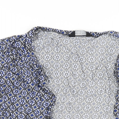 Dorothy Perkins Womens Multicoloured Geometric Viscose Kimono T-Shirt Size 16 V-Neck