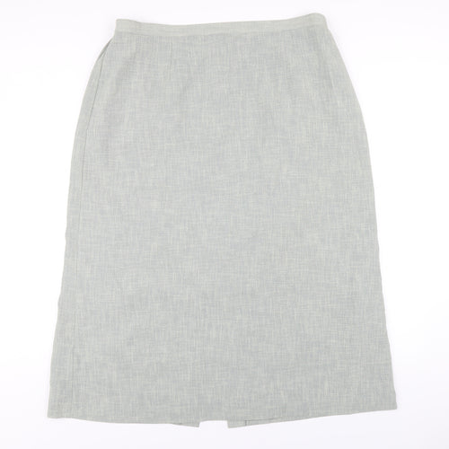 ELVI Womens Green Polyester A-Line Skirt Size 22 Zip