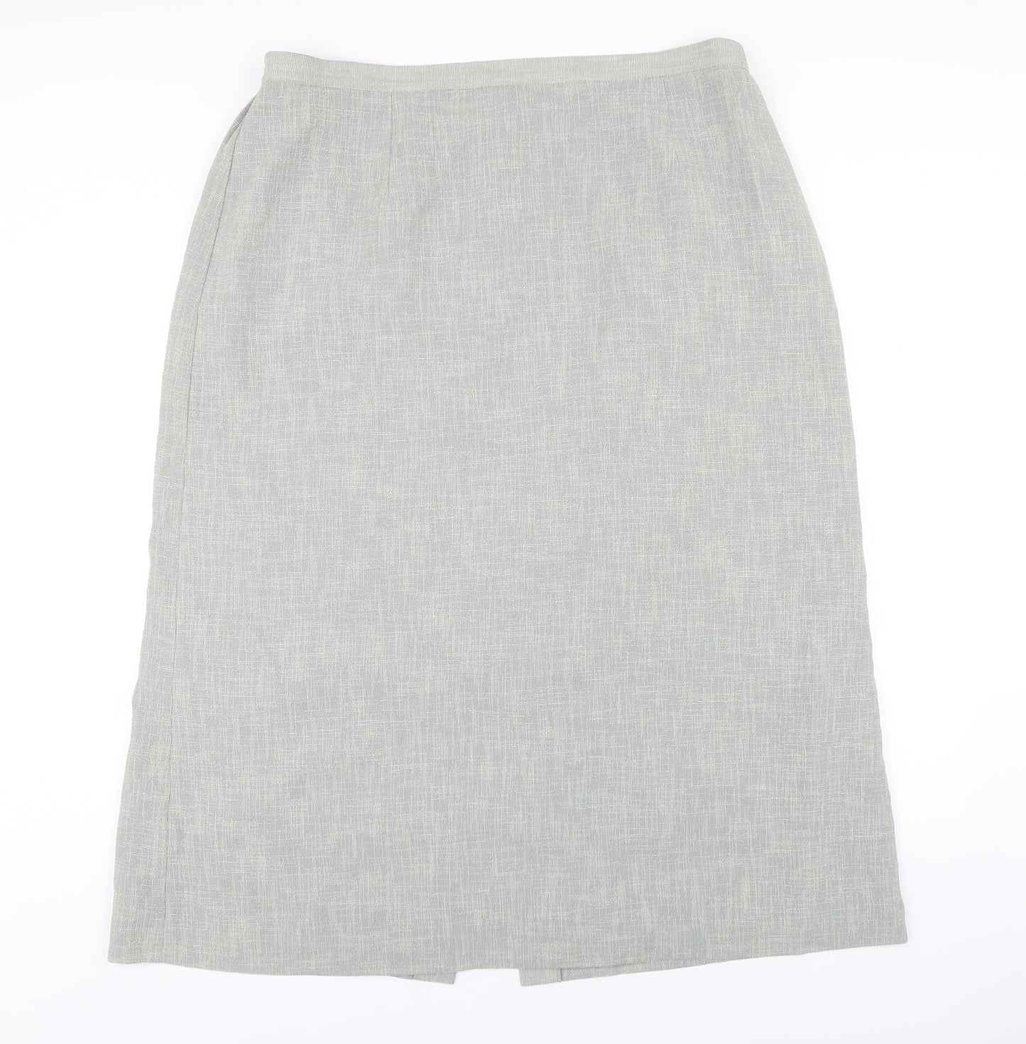 ELVI Womens Green Polyester A-Line Skirt Size 22 Zip