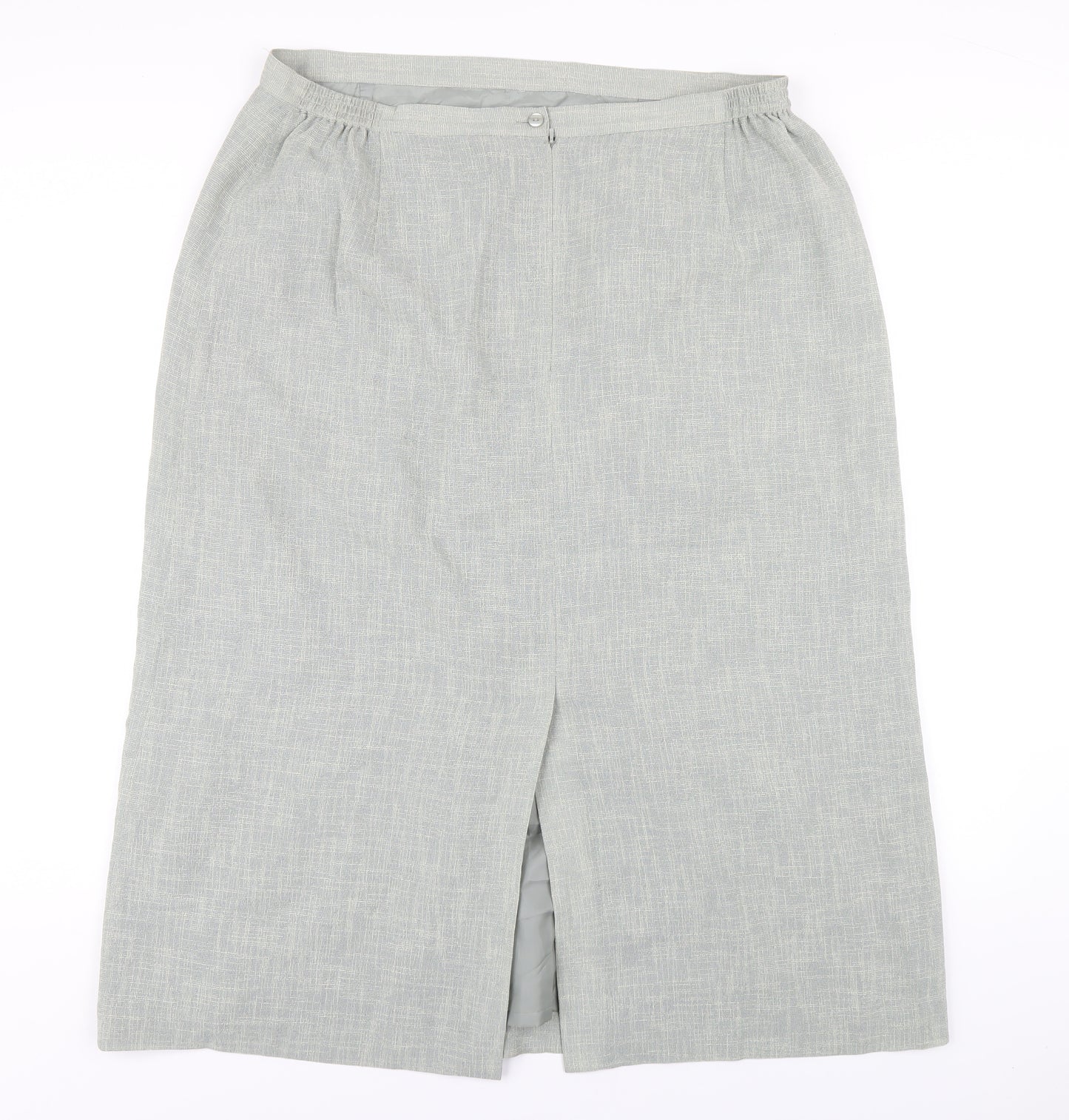 ELVI Womens Green Polyester A-Line Skirt Size 22 Zip