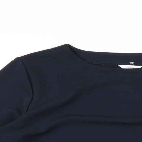 Cotton Traders Womens Blue Polyester Basic T-Shirt Size 16 Round Neck