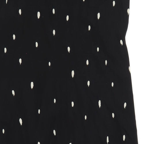 Nasty Gal Womens Black Polka Dot Polyester Bodycon Size 12 Cowl Neck Zip