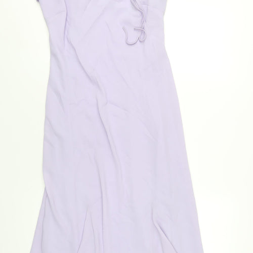 Classics Womens Purple Polyester A-Line Size 12 Square Neck Pullover