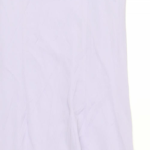 Classics Womens Purple Polyester A-Line Size 12 Square Neck Pullover