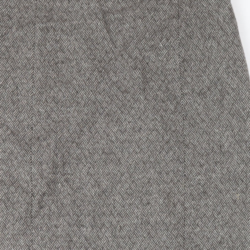 Hobbs Womens Brown Wool A-Line Skirt Size 14 Zip