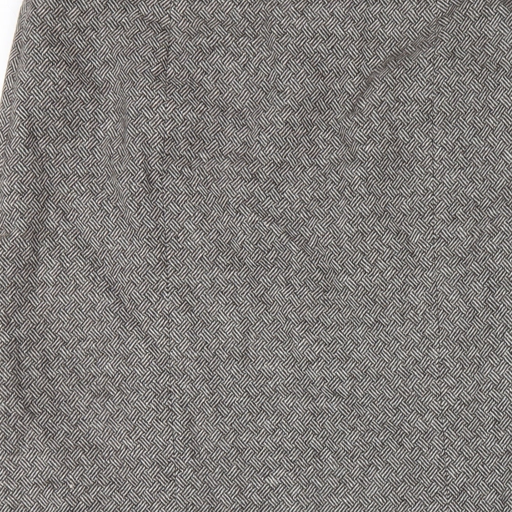 Hobbs Womens Brown Wool A-Line Skirt Size 14 Zip