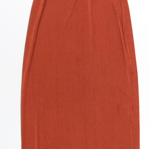 I SAW IT FIRST Womens Orange Polyester Maxi Size 8 Round Neck Pullover