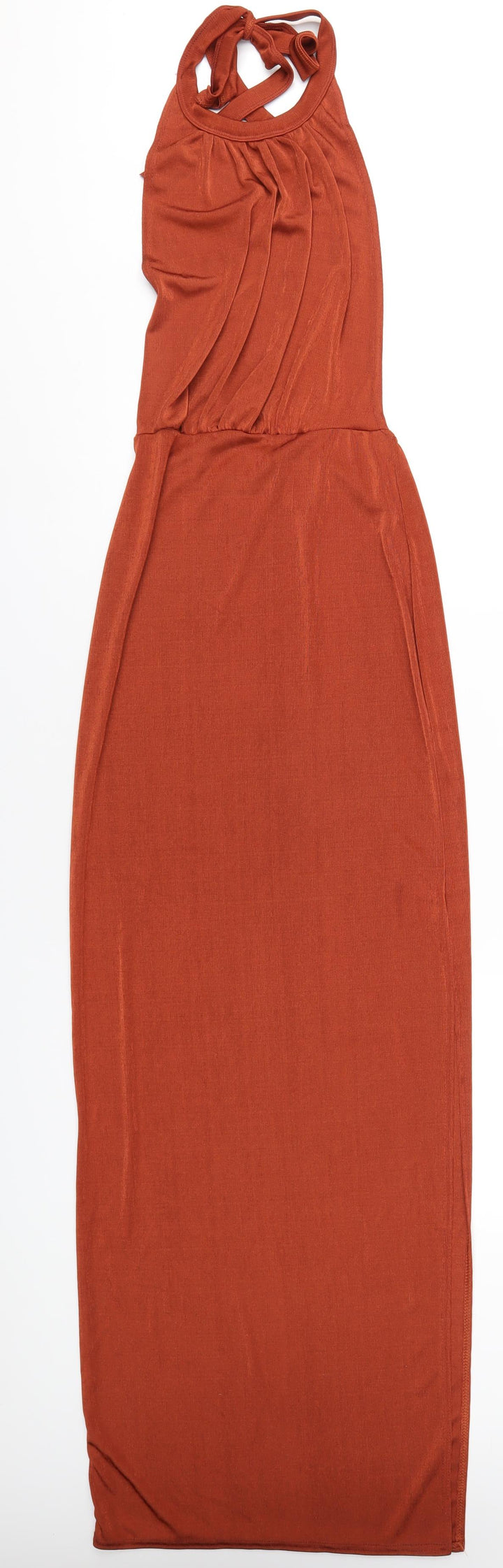 I SAW IT FIRST Womens Orange Polyester Maxi Size 8 Round Neck Pullover