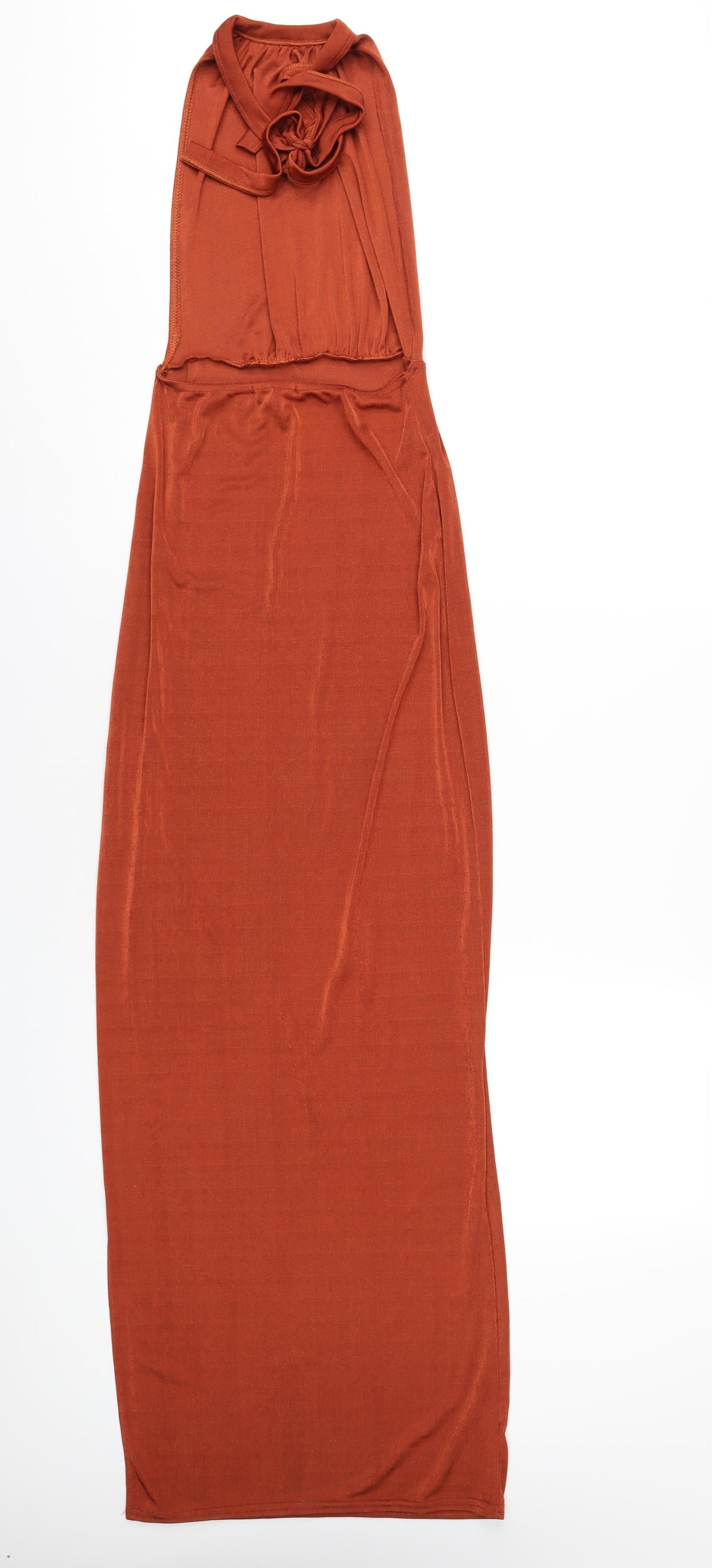 I SAW IT FIRST Womens Orange Polyester Maxi Size 8 Round Neck Pullover