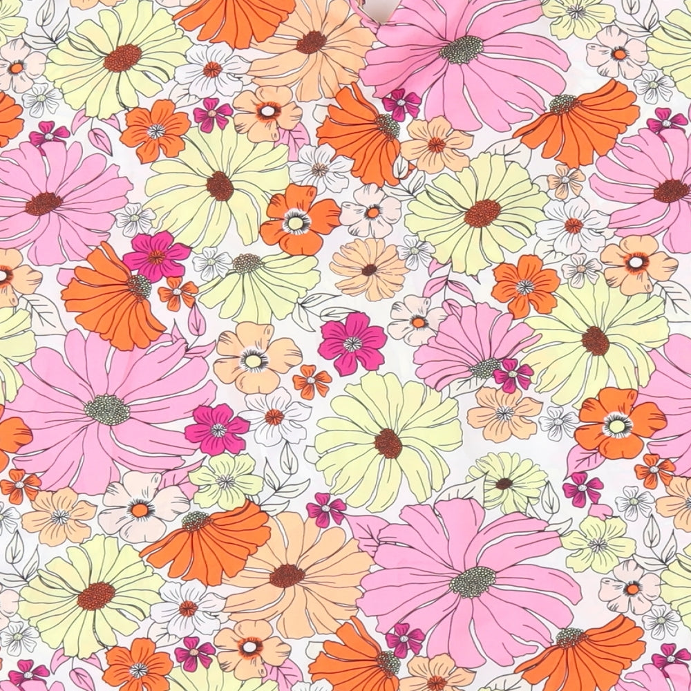 Marks and Spencer Womens Multicoloured Floral Polyester Basic Tank Size 22 V-Neck