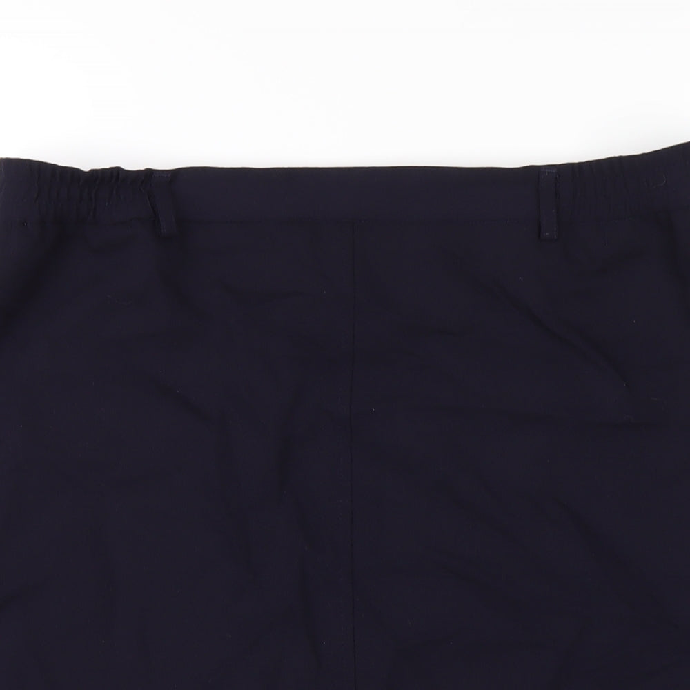 Jaeger Womens Blue Wool Straight & Pencil Skirt Size 16 Zip